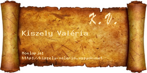 Kiszely Valéria névjegykártya